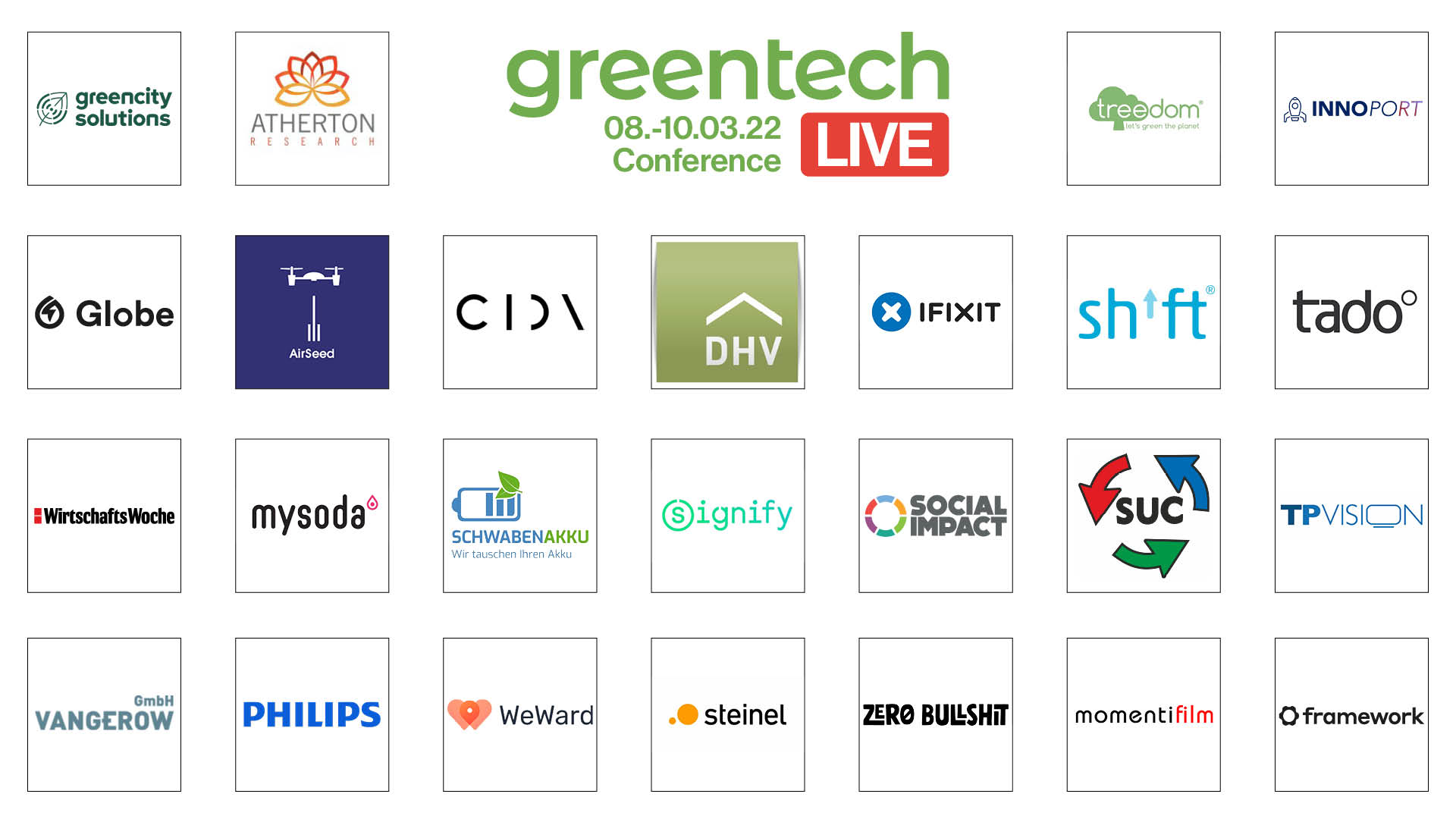 Logo Kacheln Greentech Live Logo Kacheln Greentech Live