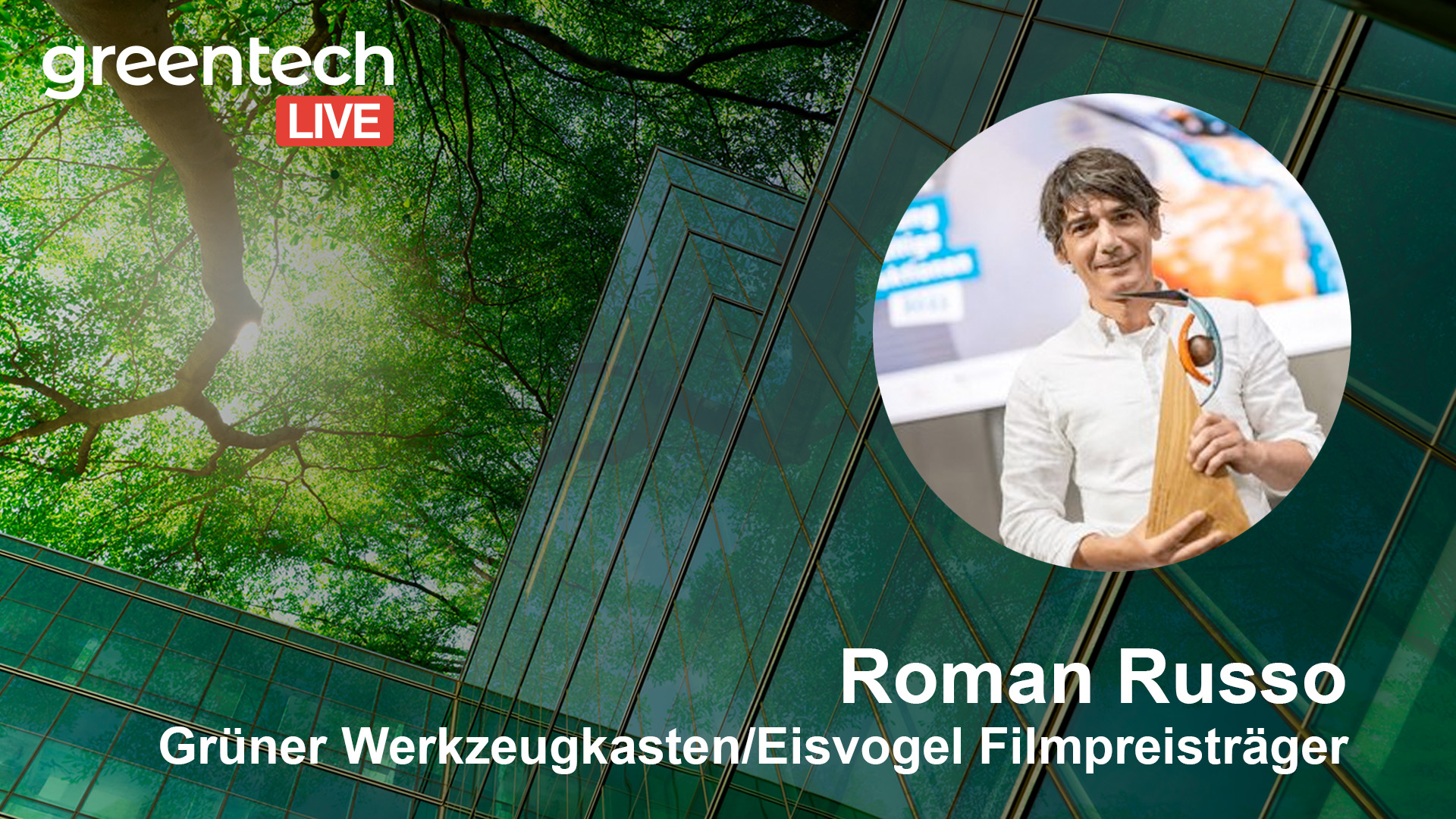 Grüner Werkzeugkasten:Eisvogel Filmpreisträger Roman Russo